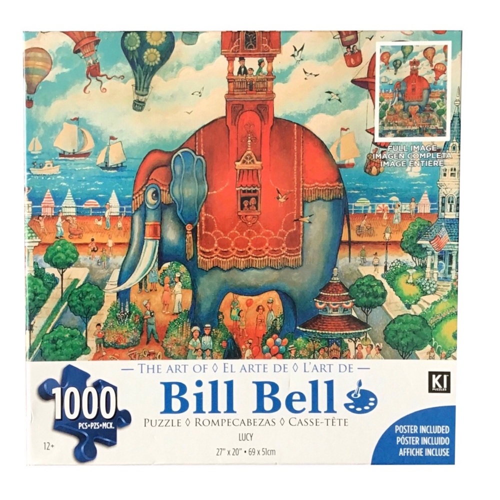 50% OFF if Bundled / KI 1000 Pieces Bill Bell Lucy Elephant Puzzle